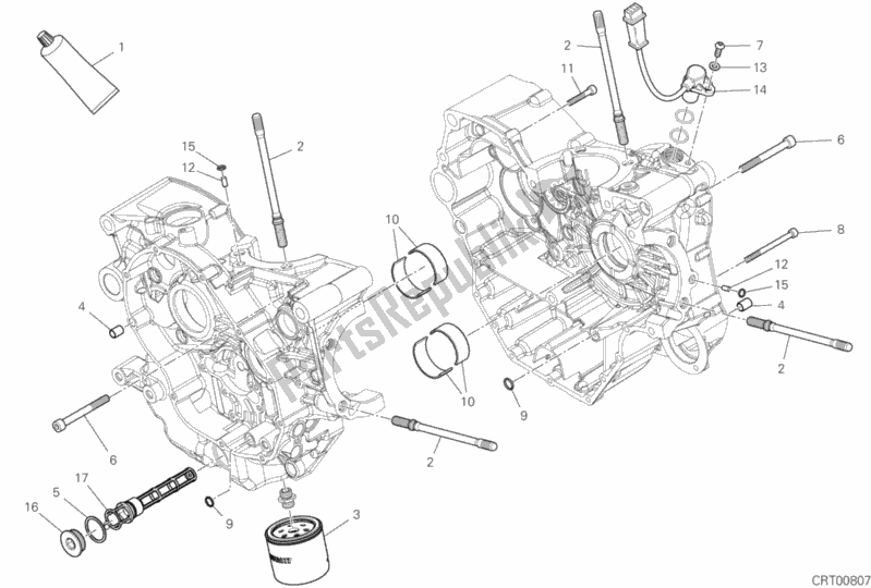 Todas las partes para 10a - Par De Semicárter de Ducati Multistrada 950 Thailand 2020